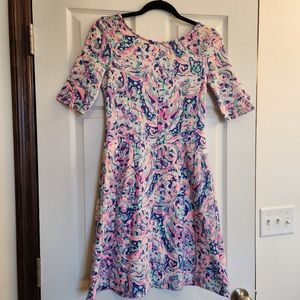 Pastel Lilly Pulitzer Celia Short Sleeve Dress Size Small